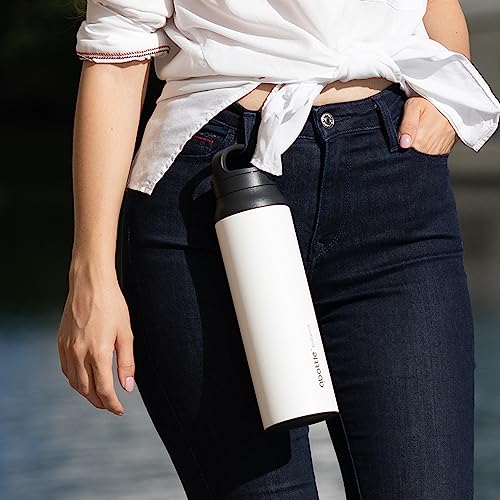 qbottle motion straw — Hot and Cold Water Bottles 24 oz — thermos —  insulated water bottle — insulated water bottle with straw — stainless  steel water bottle with straw : : Home